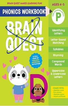 Brain Quest Phonics Workbook: Pre-Kindergarten